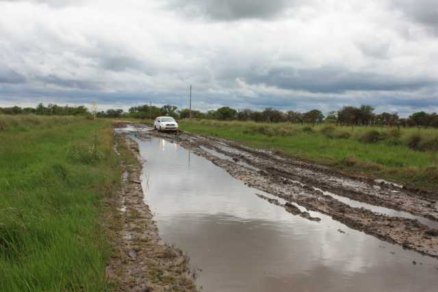 Muddy road.